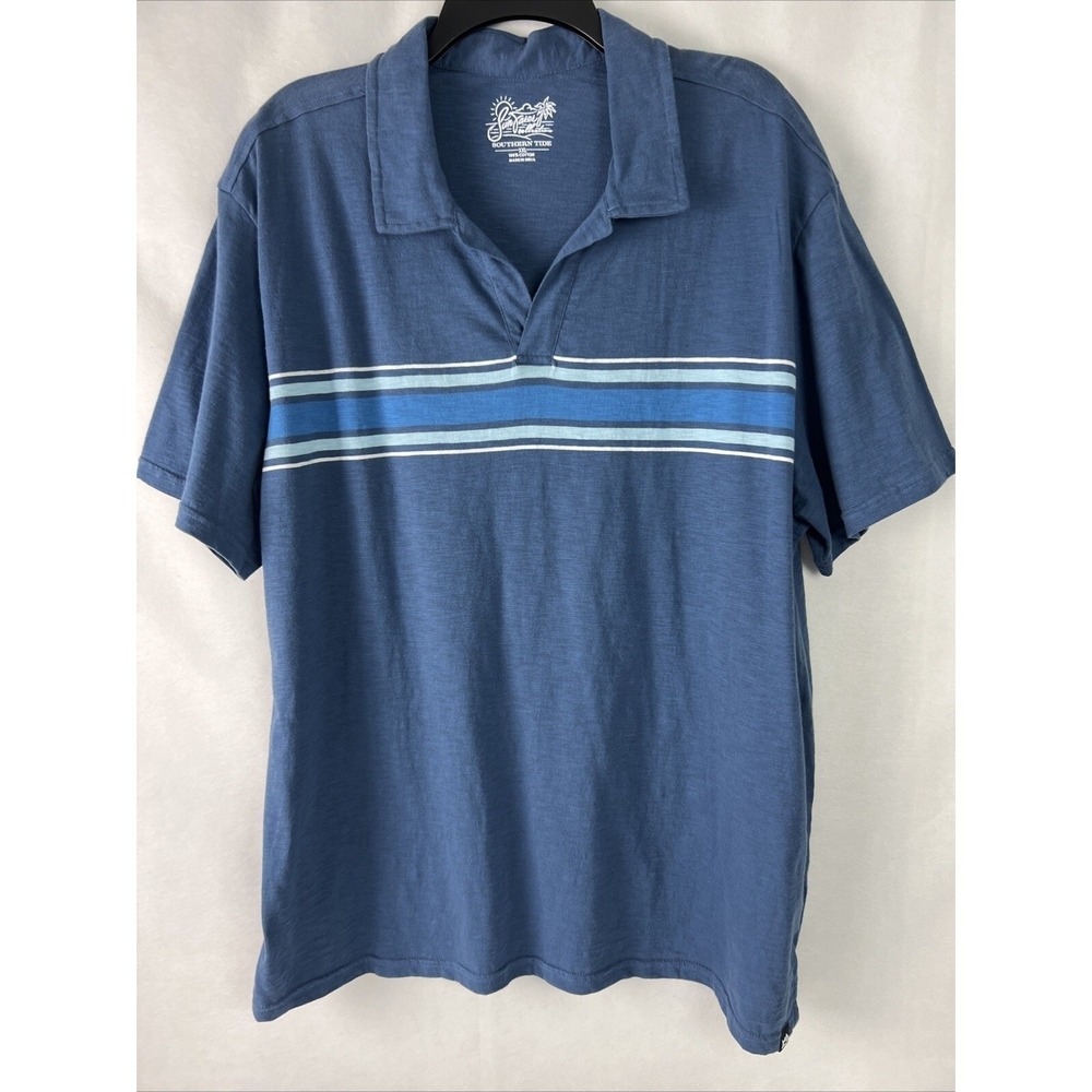 Southern Tide Men's Shirt Size XXL Mesa Sun Farer Polo 9616 Aged Denim‎ Blue A31